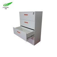 Office mobile pedestal Metal 4 drawer lateral  file cabinet wide card box cupboard