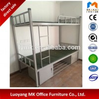 Metal Student Dormitory Bed with Locker Metal Double Bunk Bed