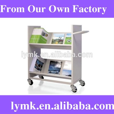 metal library mobile vehicle book carrier book cart