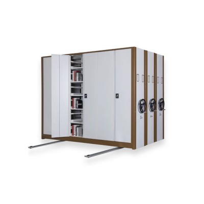 2019 Customized OEM Library Furniture Metal Library Mobile Bookshelf Mechanical Mobile Filing Cabinet