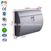 Import China Products Stainless Steel Wall Mounted Outdoor Mail Box Mailbox Postbox Mail Box